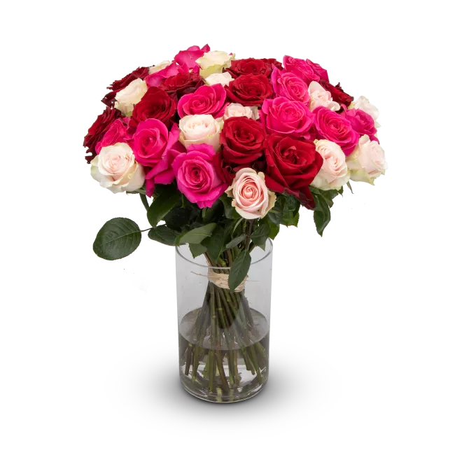 Kytice růžových růží